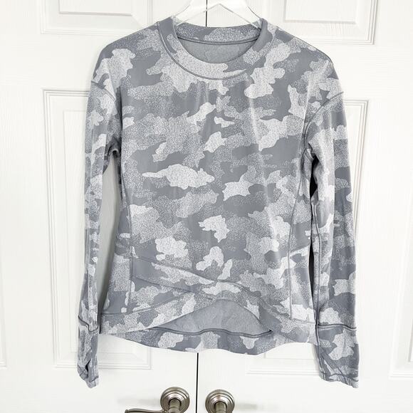 Lululemon Close to Crossing Grey Camo Rulu Long Sleeve Shirt - Picture 1 of 8